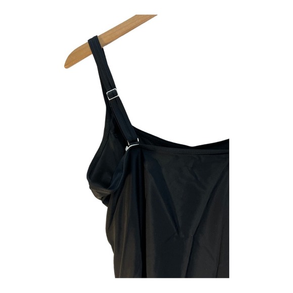 ❤️‍🔥SALE Black ruched one piece swim suite NWT SZ 18 - Picture 8 of 10